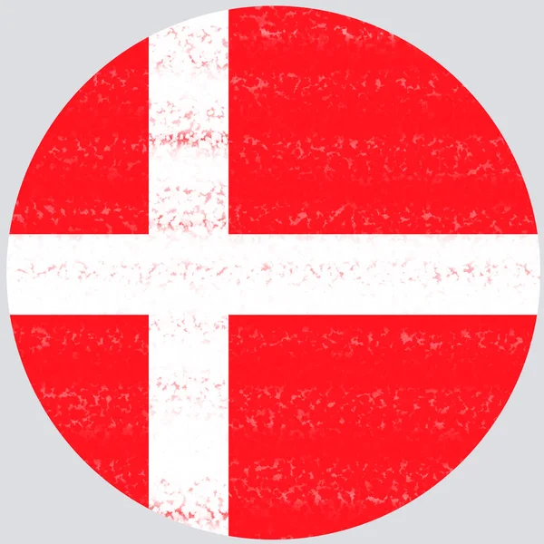 Illustration Brushstroke Effect Flag Denmark Circular Shape Background Light Gray — Stock Photo, Image