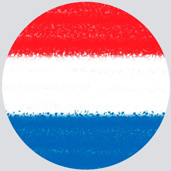 Illustration Brushstroke Effect Flag Netherlands Circular Shape Background Light Gray — Fotografia de Stock