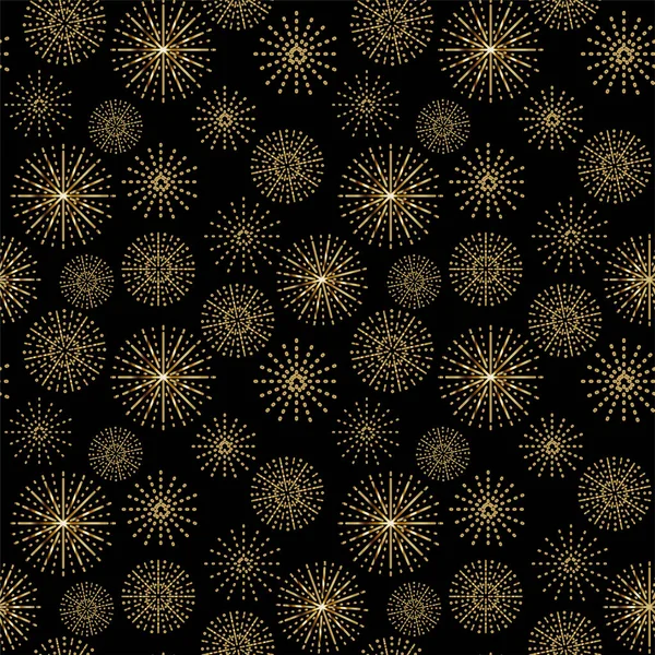 Stock vector Art deco golden and black seamless pattern