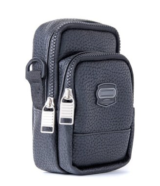 İzole edilmiş beyaz arkaplan için deri çanta