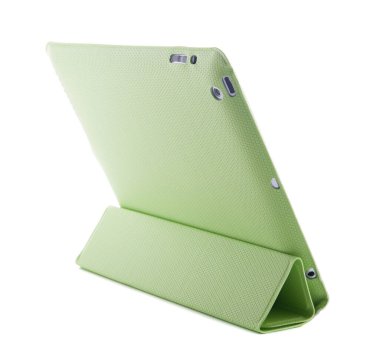 Beyaz arkaplanda Ipad kapağı durumu izole edildi