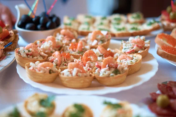 Comida Servida Fiesta Del Restaurante — Foto de Stock