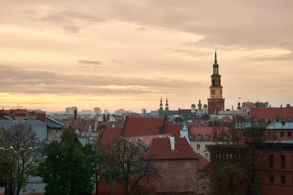 Polska Zachód Słońca Piękna Atmosfera Podróż — Zdjęcie stockowe