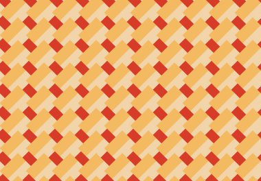 Vektörsüz desen, soyut doku arkaplanı, üç renkte tekrarlanan fayanslar.