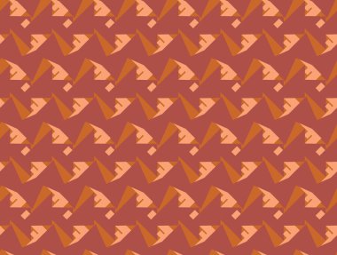 Vektörsüz desen, soyut doku arkaplanı, üç renkte tekrarlanan fayanslar.