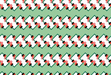 Vektörsüz desen, soyut doku arkaplanı, beş renkte tekrarlanan fayanslar.