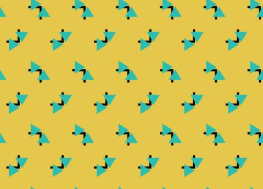 Vektörsüz desen, soyut doku arkaplanı, üç renkte tekrarlanan fayanslar.