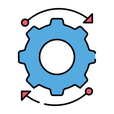 Okları olan vites, bütünleşme simgesi