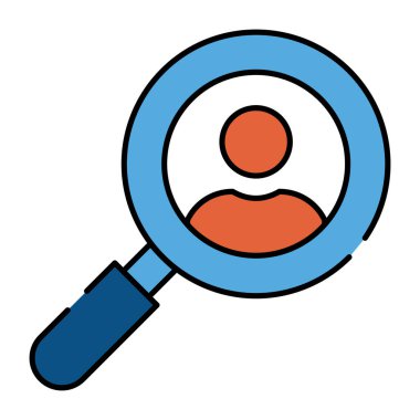 Arama kişisinin moda tasarım simgesi