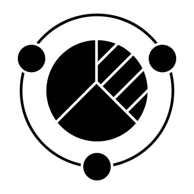 Pasta grafiğinin düzenlenebilir tasarım simgesi