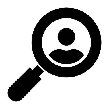 Arama kişisinin moda tasarım simgesi