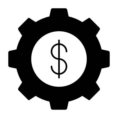 Para yönetimi simgesi, vites içinde dolar