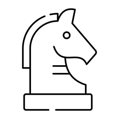 Satranç şövalyesinin mükemmel tasarım simgesi.