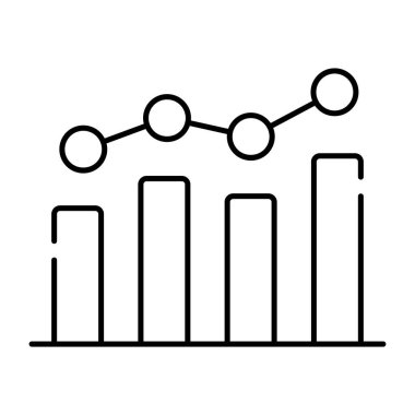 Çokçizgi grafiğinin düzenlenebilir tasarım simgesi