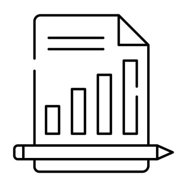 İş raporunun düzenlenebilir bir tasarım simgesi