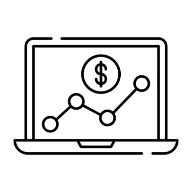 Finansal grafiğin düzenlenebilir tasarım simgesi