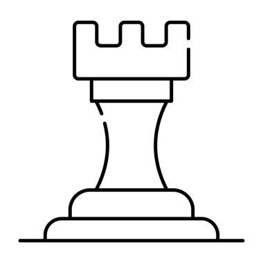 Satranç kalesinin mükemmel tasarım ikonu