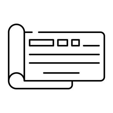 Çek defterinin modern tasarım simgesi