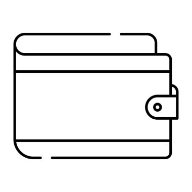 Cüzdanın fatura bağı simgesi, vektör tasarımı