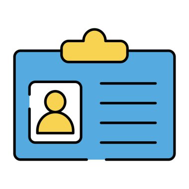 Kimlik kartının modern tasarım simgesi