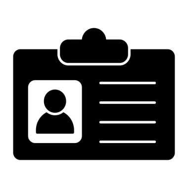 Kimlik kartının modern tasarım simgesi