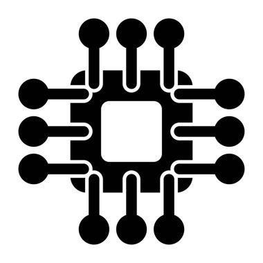 Mikroçipin düzenlenebilir tasarım simgesi