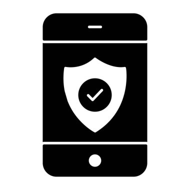 Mobil güvenliğin mükemmel tasarım simgesi