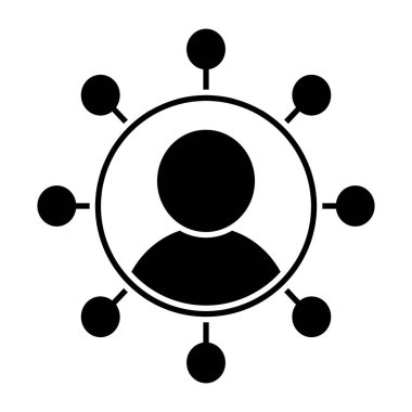 Ağlı kullanıcı, kullanıcı ağı simgesi konsepti