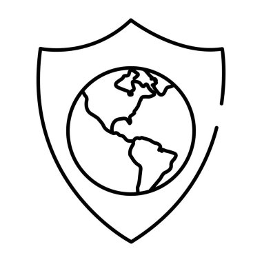 Küresel kalkanın modern tasarım simgesi
