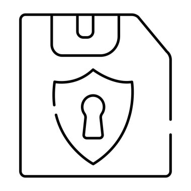 Güvenli disketin modaya uygun tasarım simgesi