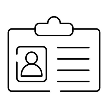 Kimlik kartının modern tasarım simgesi