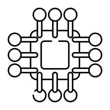 Mikroçipin düzenlenebilir tasarım simgesi