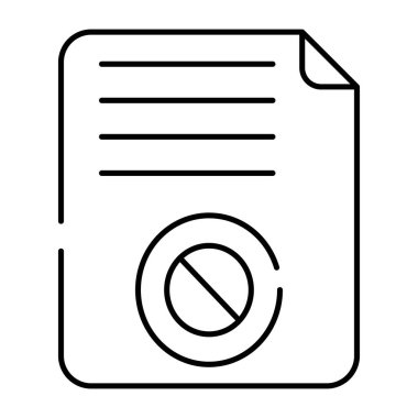 Yasak kağıdın premimium indirme simgesi