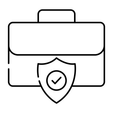 Güvenli çantanın eşsiz tasarım simgesi