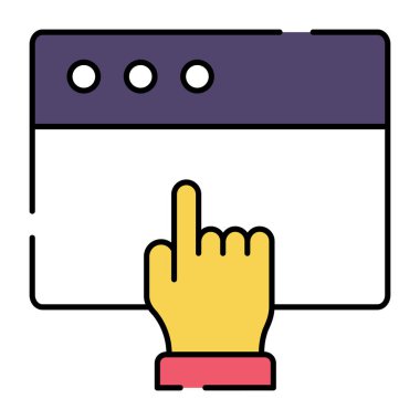 Web tıklamasının modaya uygun bir vektör tasarımı