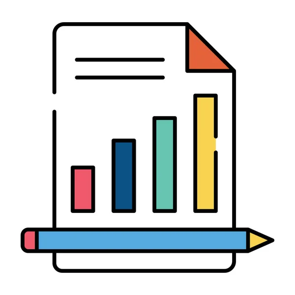 Une Icône Conception Modifiable Rapport Entreprise — Image vectorielle