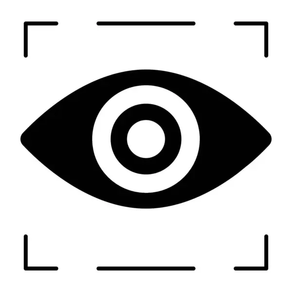 Ojo Dentro Retícula Icono Seguimiento Ocular — Archivo Imágenes Vectoriales