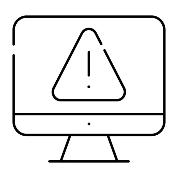 Icono Diseño Editable Error Computadora — Vector de stock