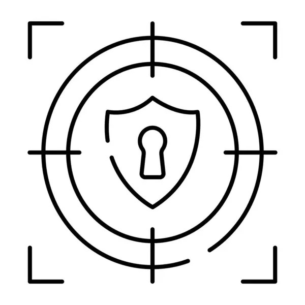 Современный Дизайн Значок Цели Безопасности — стоковый вектор