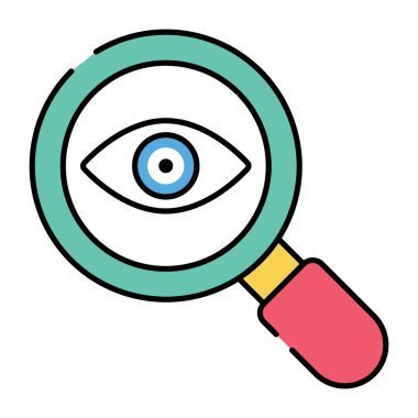 Göz analizinin eşsiz bir tasarım simgesi.