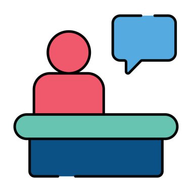 Resepsiyonistin premium indirme simgesi