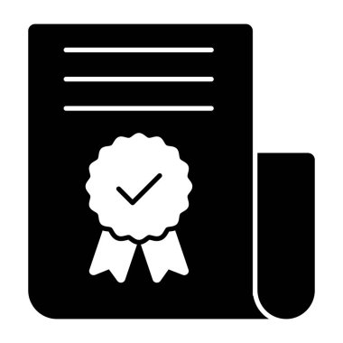 Diploma kavramını gösteren katlanmış kağıt.