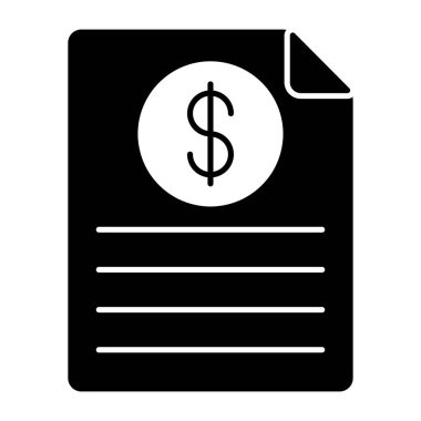 Finansal kağıdın düzenlenebilir tasarım simgesi