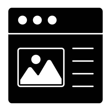 Web manzarasının bir simge tasarımı