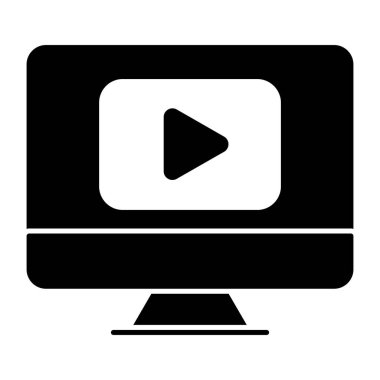 Çevrimiçi video için mükemmel bir tasarım simgesi