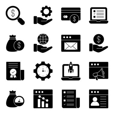 Proje Yönetimi Paketi Solid Simgeleri