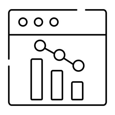 Web istatistiklerinin doğrusal tasarım simgesi