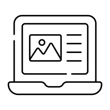 Çevrimiçi manzaranın bir simge tasarımı