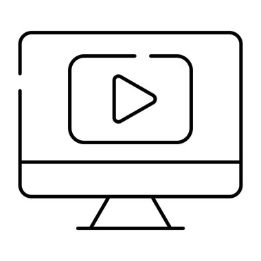Çevrimiçi video için mükemmel bir tasarım simgesi