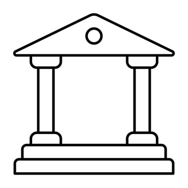 Banka inşaatının modaya uygun bir vektör tasarımı